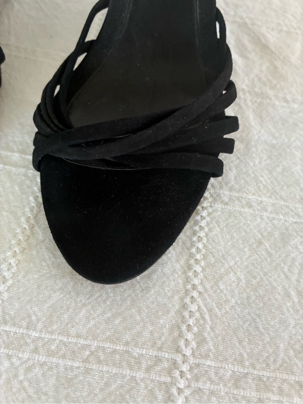 Y2k Max Studio Suede Wedge Heels Leather Sole 8.5 — image 3 of 8